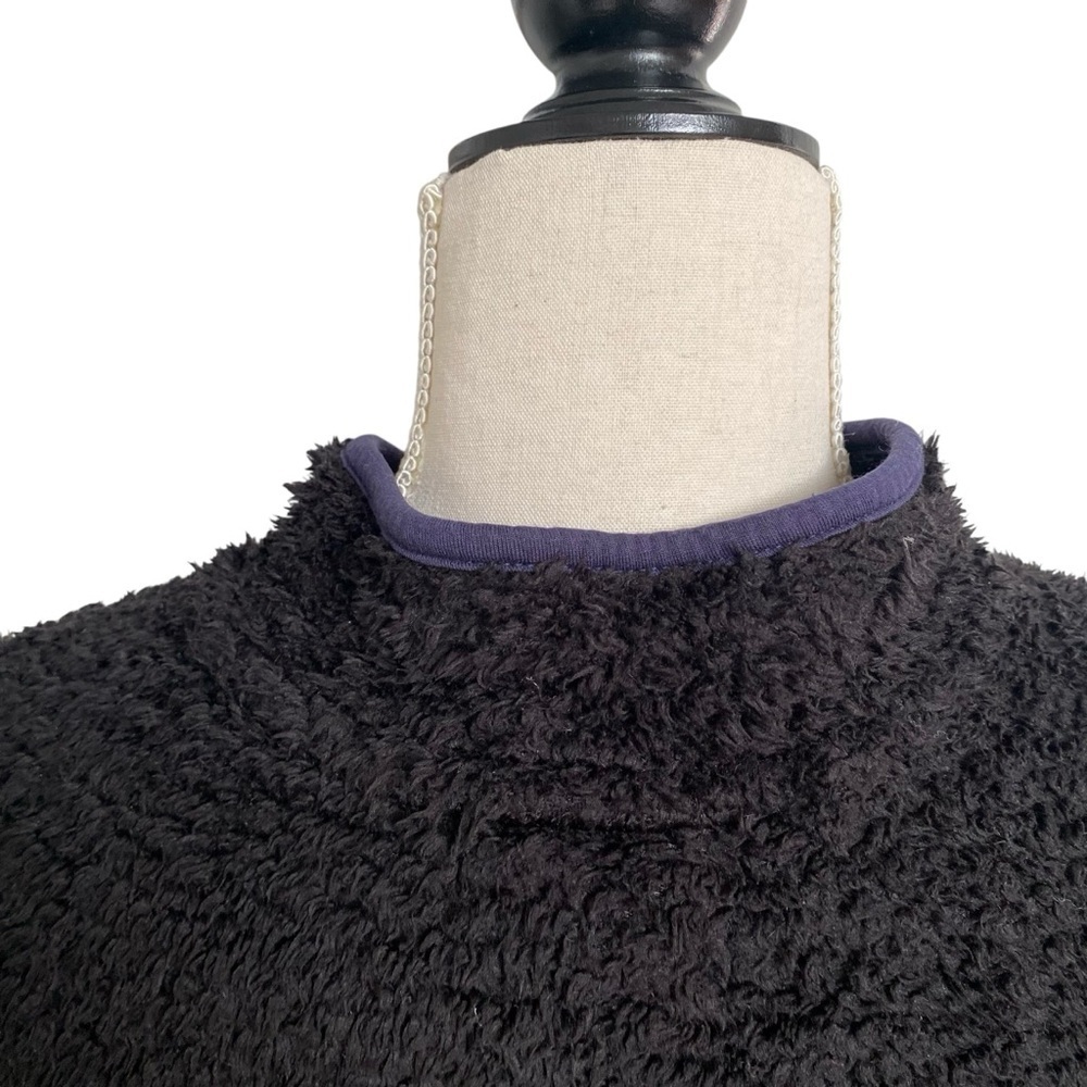 Anine Bing Designer Black Sierra Sherpa Half Zip Pullover S - Picture 13 of 16